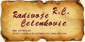 Radivoje Čelenković vizit kartica